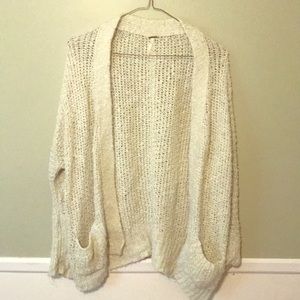 Free People mint green cardigan